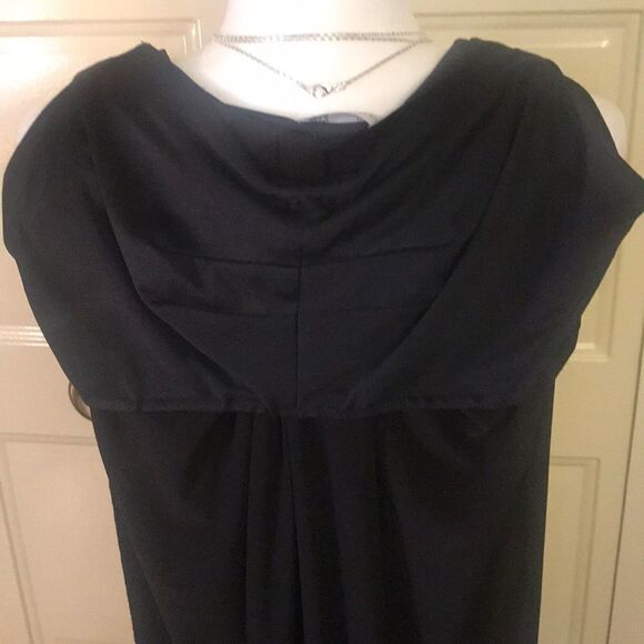 28. NEW YORK & COMPANY BLACK SLEEVELESS EVENING DRESS - Picture 11 of 13